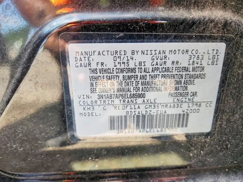 2014 NISSAN SENTRA SV  