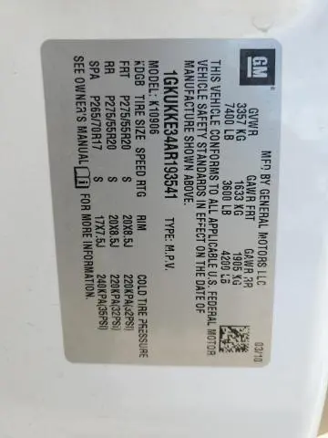 2010 GMC YUKON XL K1500 SLT  