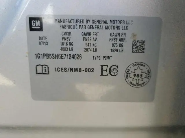 2014 CHEVROLET CRUZE LS  