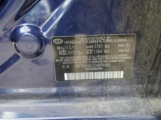 2012 HYUNDAI ELANTRA GLS  