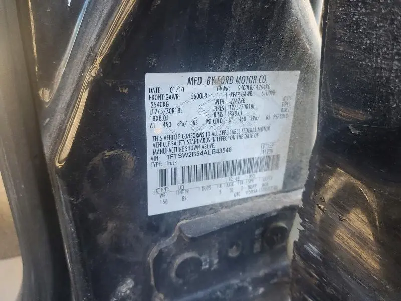 2010 FORD F250 SUPER DUTY  