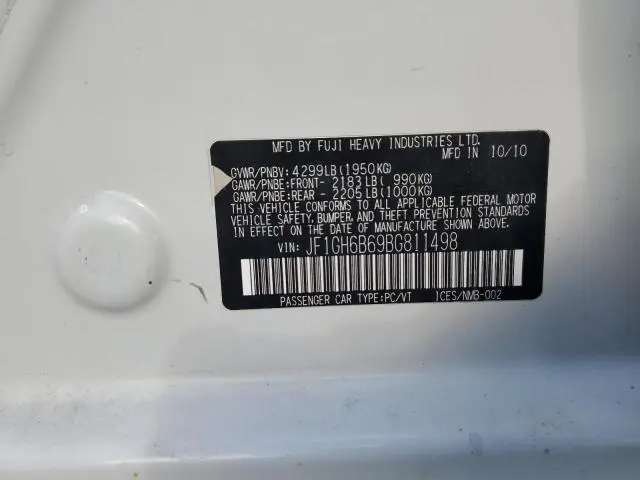 2011 SUBARU IMPREZA 2.5I PREMIUM  