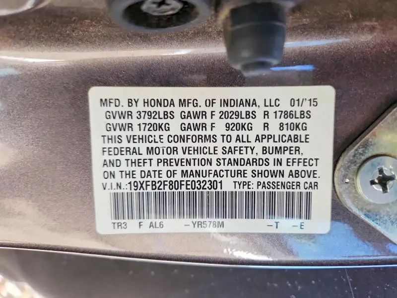 2015 HONDA CIVIC EX  