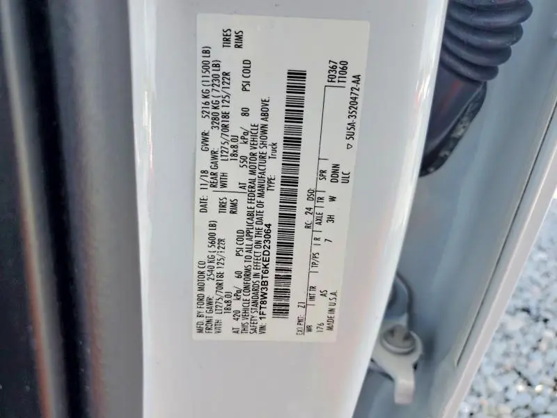 2019 FORD F350 SUPER DUTY  