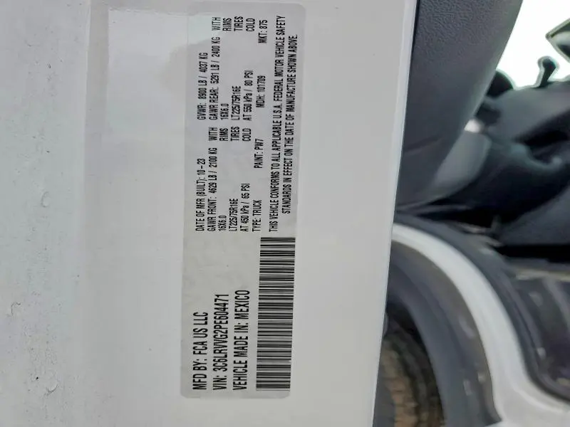 2023 RAM PROMASTER 2500 2500 STANDARD  