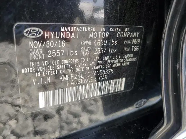 2017 HYUNDAI SONATA HYBRID