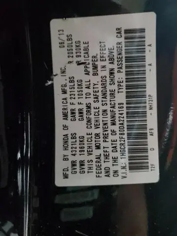 2013 HONDA ACCORD EXL  