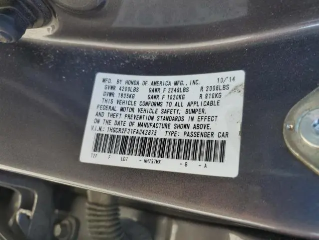 2015 HONDA ACCORD LX