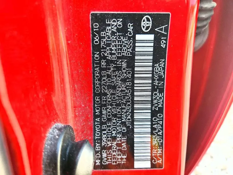 2010 TOYOTA PRIUS IV  