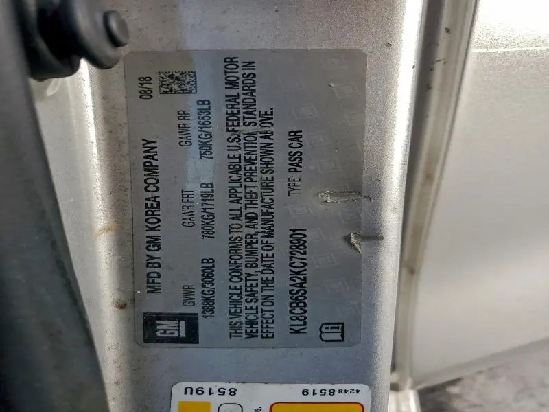 2019 CHEVROLET SPARK LS  