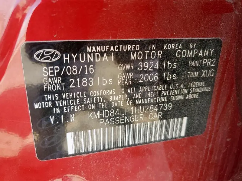 2017 HYUNDAI ELANTRA SE  