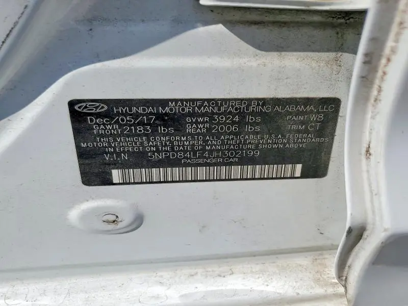 2018 HYUNDAI ELANTRA SEL  