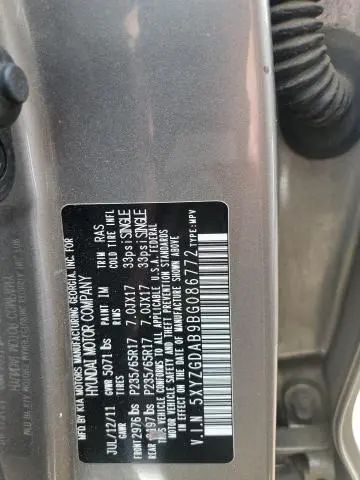 2011 HYUNDAI SANTA FE GLS  