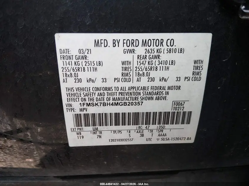 2021 FORD EXPLORER  
