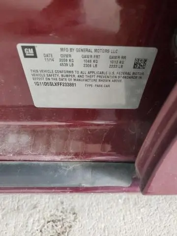 2015 CHEVROLET MALIBU 2LT  