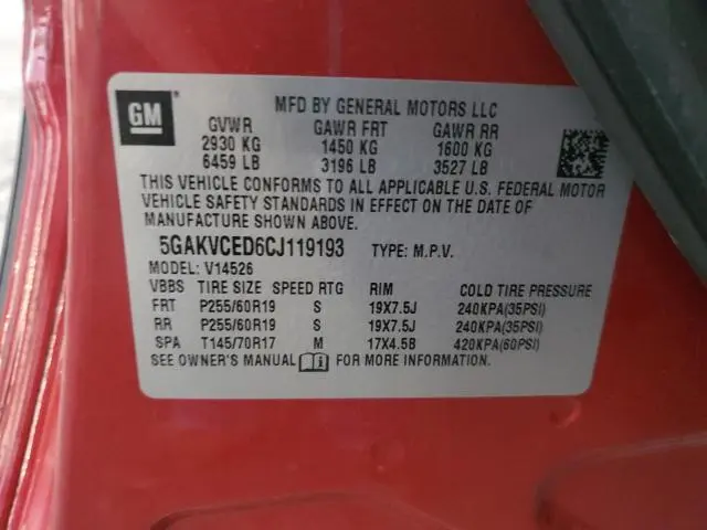 2012 BUICK ENCLAVE