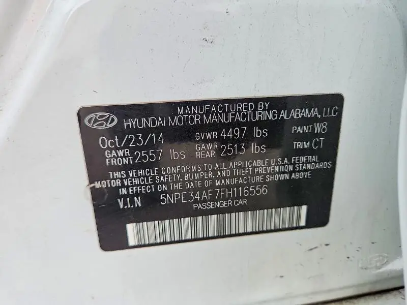 2015 HYUNDAI SONATA SPORT  