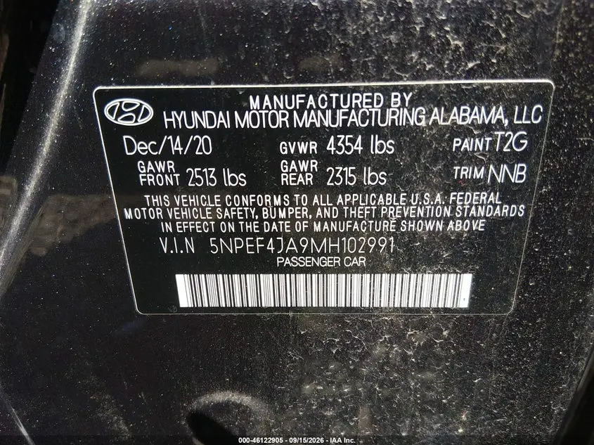 2021 HYUNDAI SONATA SEL
