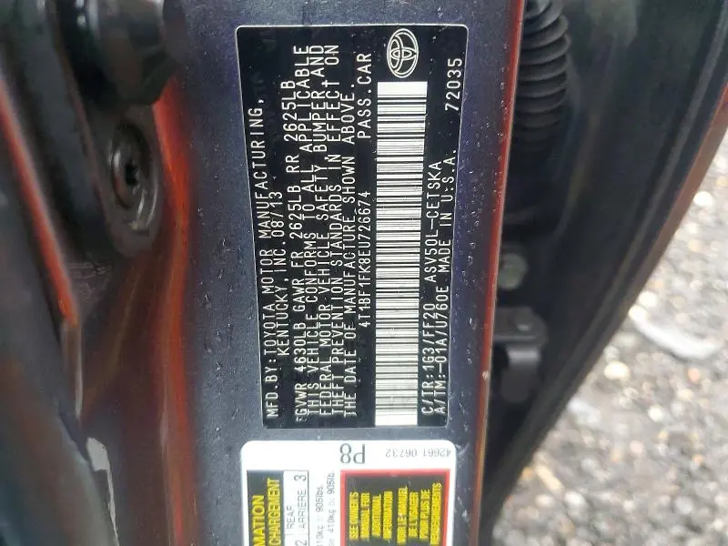2014 TOYOTA CAMRY SE SPORT  