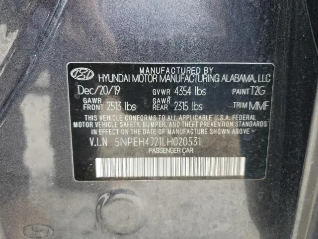 2020 HYUNDAI SONATA LIMITED  