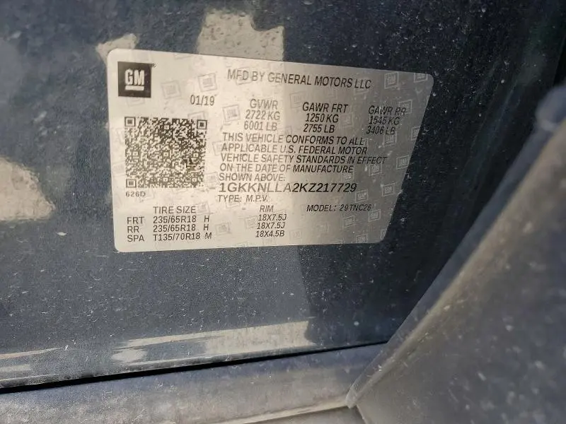 2019 GMC ACADIA SLE  