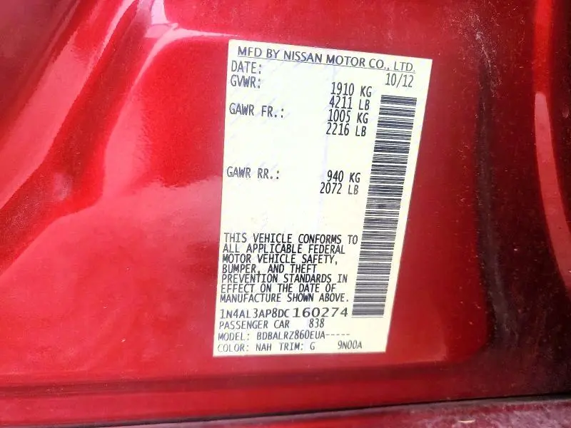 2013 NISSAN ALTIMA   