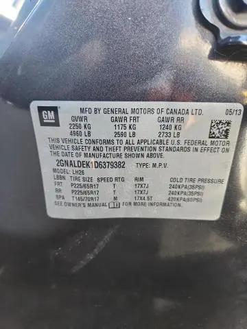 2013 CHEVROLET EQUINOX LT  