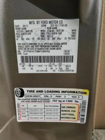 2011 FORD F150 SUPERCREW  