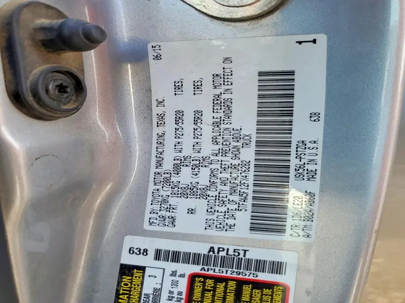 2015 TOYOTA TUNDRA PLATINUM  