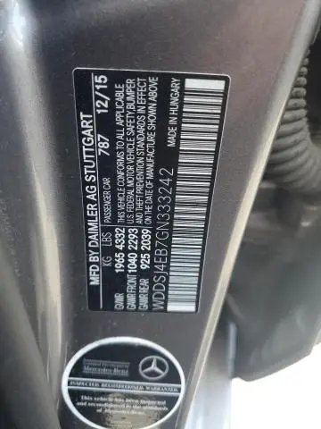 2016 MERCEDES-BENZ CLA 250  