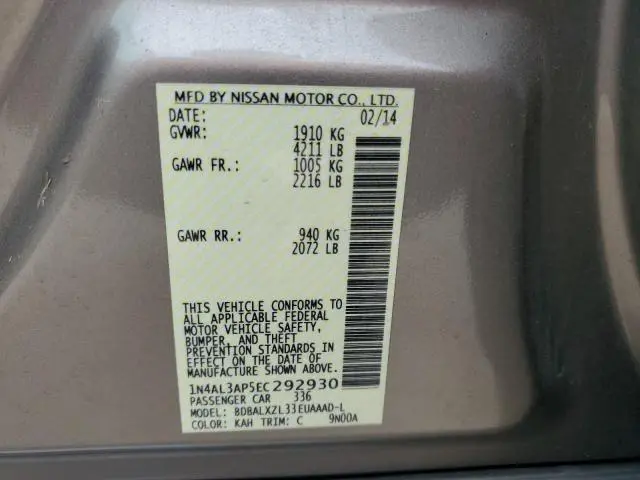 2014 NISSAN ALTIMA 2.5