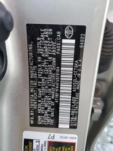 2015 TOYOTA CAMRY LE  
