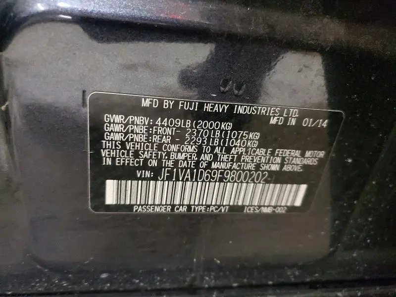 2015 SUBARU WRX PREMIUM  