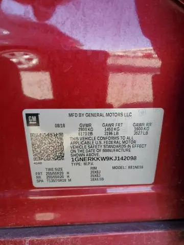 2019 CHEVROLET TRAVERSE PREMIER  