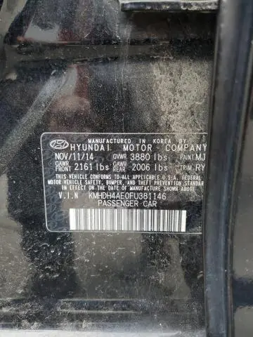 2015 HYUNDAI ELANTRA SE  