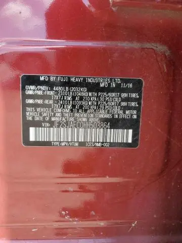 2017 SUBARU FORESTER 2.5I PREMIUM  