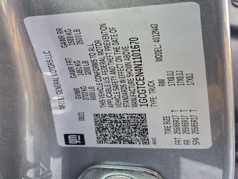 2022 CHEVROLET COLORADO LT  