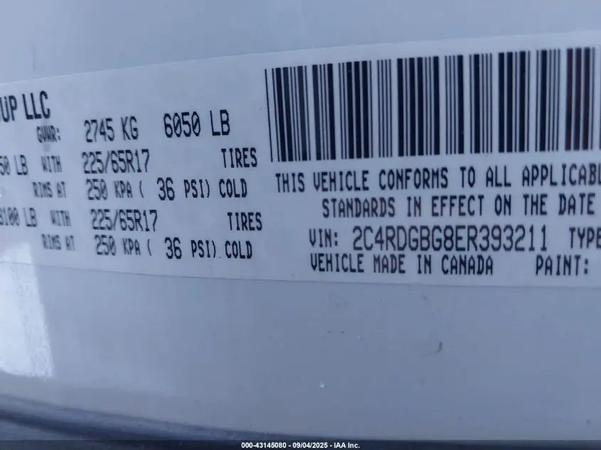 2014 DODGE GRAND CARAVAN SE