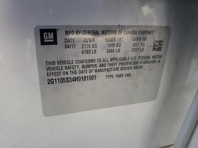 2017 CHEVROLET IMPALA LT