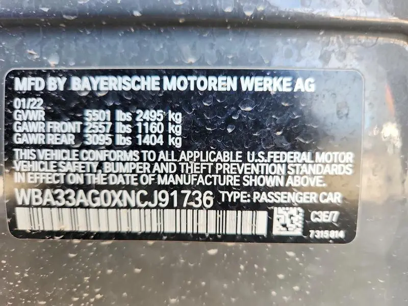 2022 BMW 530XE   