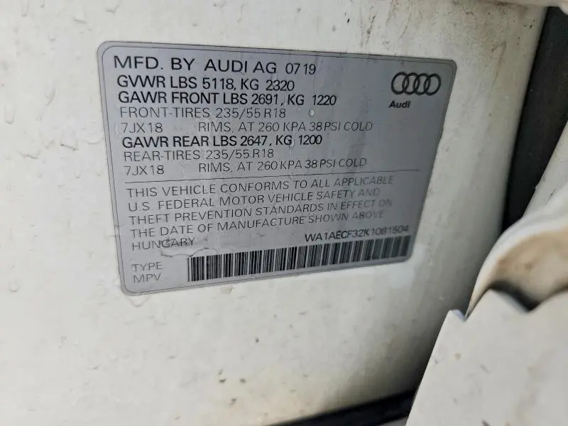 2019 AUDI Q3 PREMIUM  