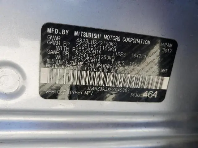 2017 MITSUBISHI OUTLANDER SE  