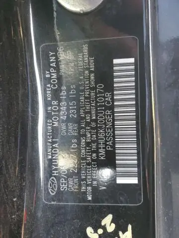 2013 HYUNDAI GENESIS COUPE 3.8L  