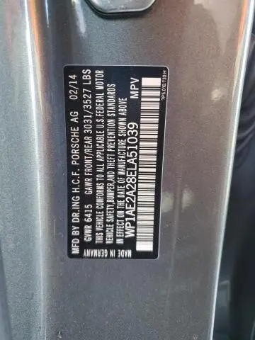 2014 PORSCHE CAYENNE S HYBRID  