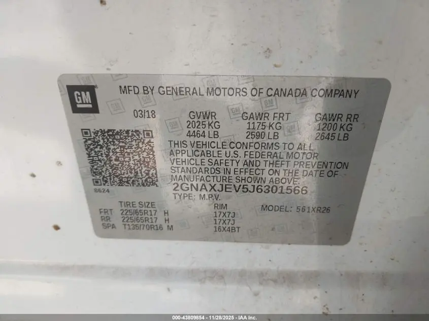 2018 CHEVROLET EQUINOX LT