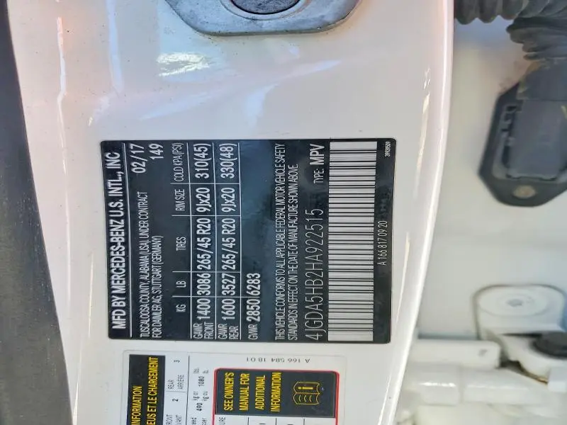 2017 MERCEDES-BENZ GLE 350 4MATIC  