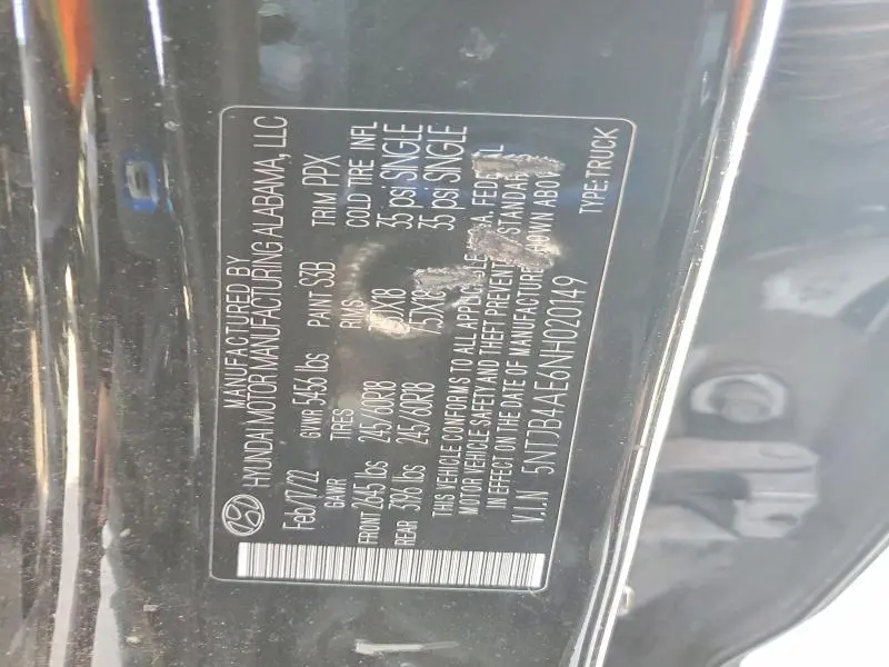 2022 HYUNDAI SANTA CRUZ SEL  