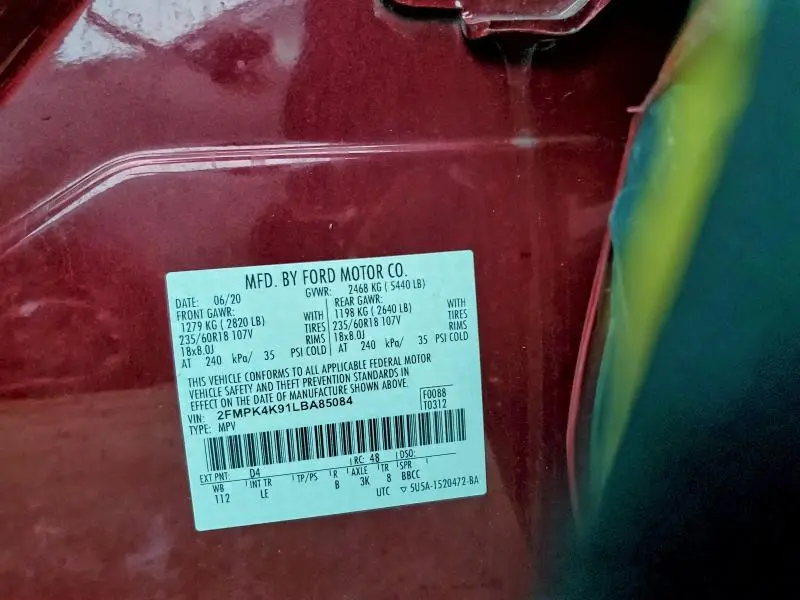 2020 FORD EDGE TITANIUM  