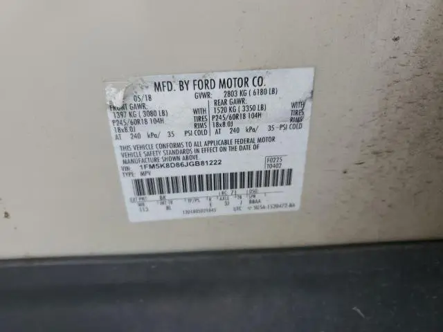 2018 FORD EXPLORER XLT  