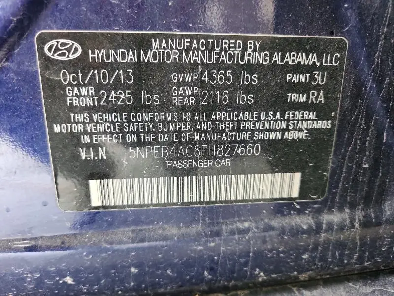 2014 HYUNDAI SONATA GLS  